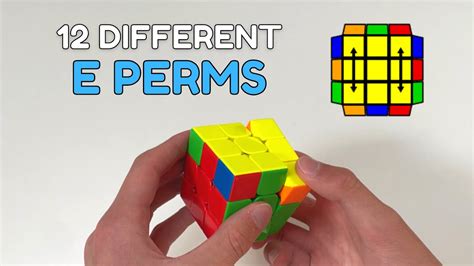12 Different E Perm Algorithms In 60 SECONDS 3x3 Rubik S Cube PLL
