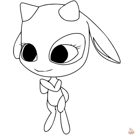 Free Kwami Miraculous Ladybug Coloring Page Coloring Home