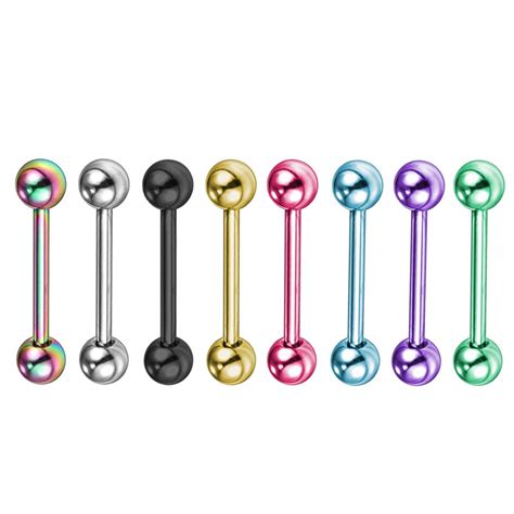 Surgical Stainless Steel Tongue Piercing Barbell Fashion Tongue Rings