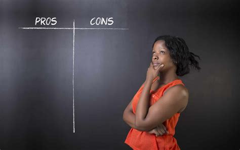 Pros And Cons List Make Tough Decisions Easier