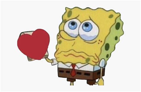 Spongebob Heart Meme Wallpaper Freetoedit Sad Broken Heart Heart Red