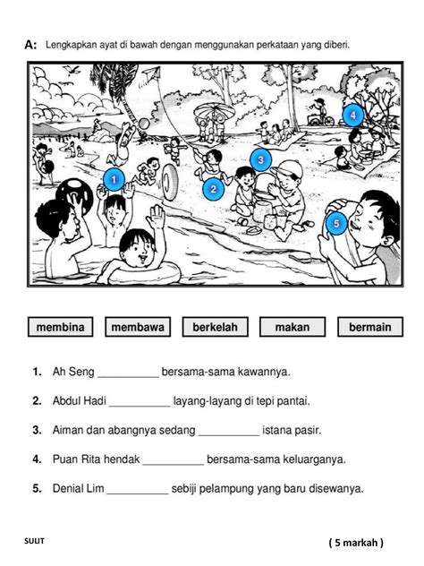Bahasa Melayu Worksheet For Kindergarten