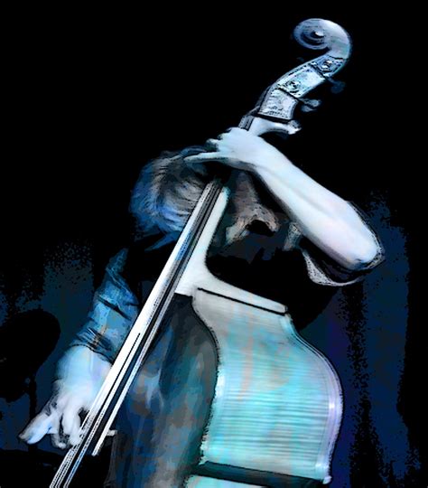 Man Playing Double Bass Stock Images