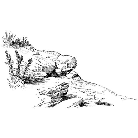 Rocky Cliff 1112l Landscape Sketch Nature Sketch Drawing Rocks