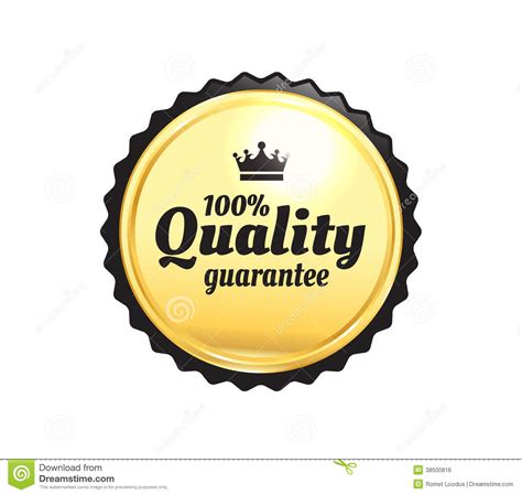 Golden Premium Quality Badge Royalty Free Stock Image - Image: 38500816