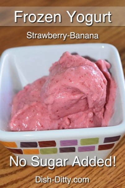 Strawberry Banana Soft Serve Frozen Yogurt Recipe Dish Ditty