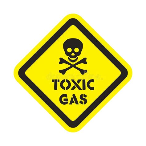 Attention Toxic Gas Sticker Stock Vector Illustration Of Protection