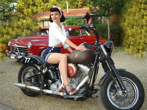 Sexy Girls On Motorcycles Harley Davidson Pin Up Girl X