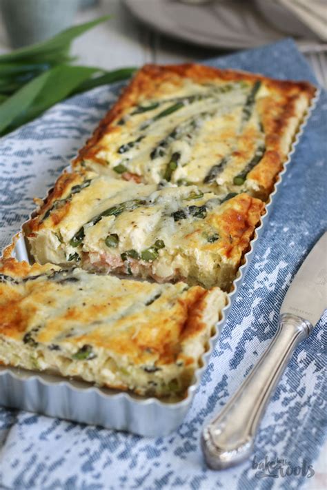 Smoked Salmon And Green Asparagus Quiche Bake To The Roots