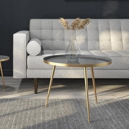 Get 5% in rewards with club o! Coffee Table in Gold & Grey - Round - Kaisa | Furniture123
