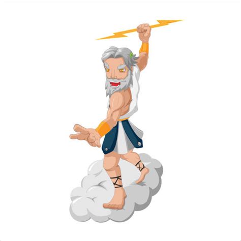 30 Cartoon Zeus Holding Thunderbolt Stock Illustrations Royalty Free