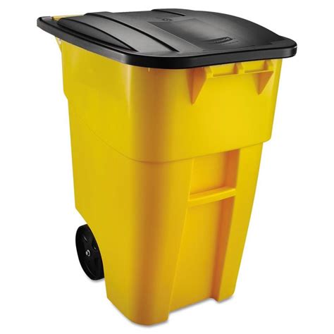 Large capacity, stable in high winds and uneven surfaces. Rubbermaid Commercial Products Brute 50-Gallon Yellow ...