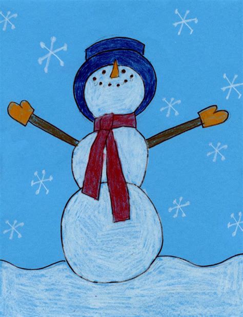 Snowman Looking Up January Winter Art Projects Classroom Art