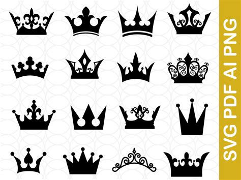 Crown Bundle Svg Crown Svg File King Crown Svg Queen Crown Etsy