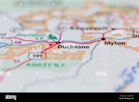 Duchesne Utah Usa Shown On A Road Map Or Geography Map Stock Photo Alamy