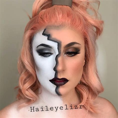 Half Face Makeup Half Face Makeup Halloween Makeup Creative Makeup