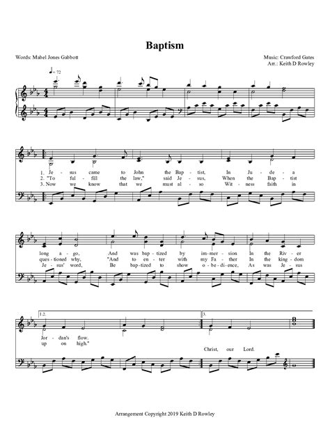 Baptism (song) (by Keith Rowley -- Primary Children/Primary Solo)
