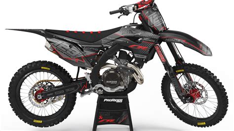 Custom Dirt Bike Graphics Kit Honda Vertex Motocross Black Ca39a1