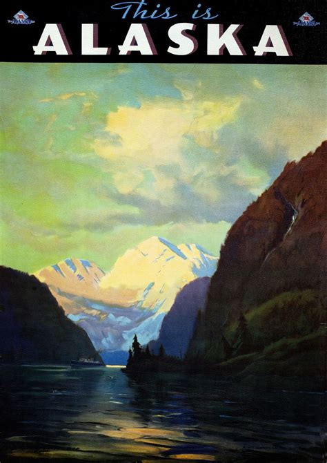 This Is Alaska Vintage Usa Scenic Travel Art Print Poster Sizes A4 A3