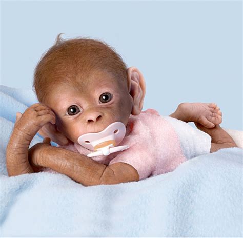 Ashton Drake Baby Monkey Dollcoco Poseable Weighted With Nappy