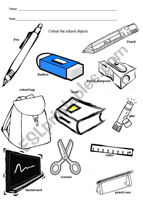 Classroom Objects Esl Worksheet By Luisfixe