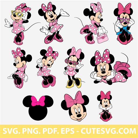 Minnie Mouse Svg Pdf Cricut Mickey And Minnie Svg Disney Png Dxf Eps