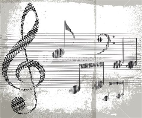 Sketch Of Music Notes Vector Illustration Royalty Free Stock Image