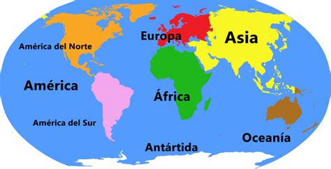Los Continentes Mind Map