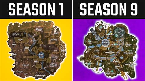 Evolution Of The Entire Apex Legends Map Season 1 Season 9 Youtube