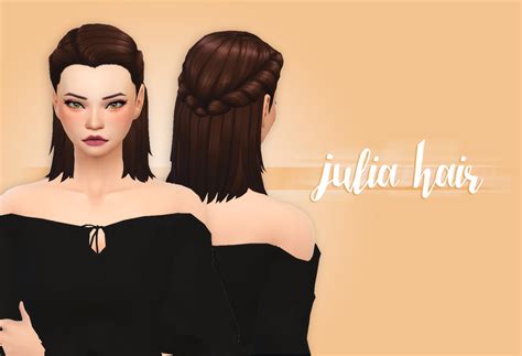 The Sims 4 Cc Crazy Cupcake Julia Hair Sims Hair Sims 4 Sims