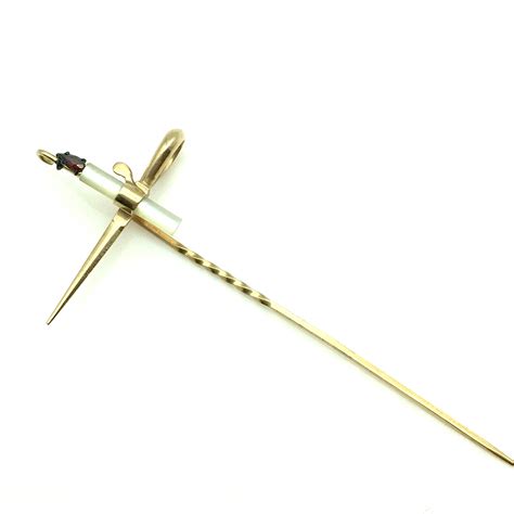 Antique 14k Gold Garnet And Mother Of Pearl Stick Pin 275 By Thingsgrandmakept On Etsy 14k