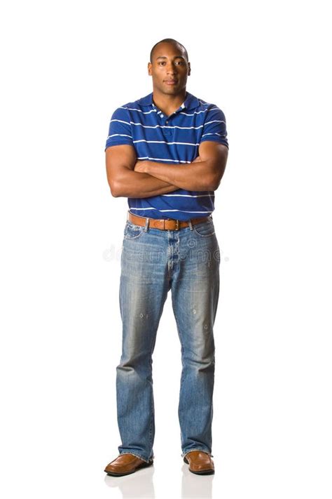 Black Man Standing Casual Stock Image Image Of Clothes 5497027