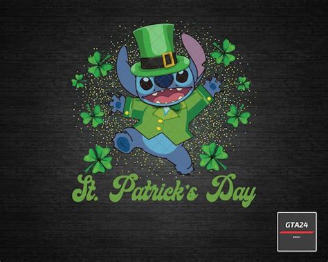 St Patrick S Day Stitch Irish Png Lilo And Stitch Inspired Etsy