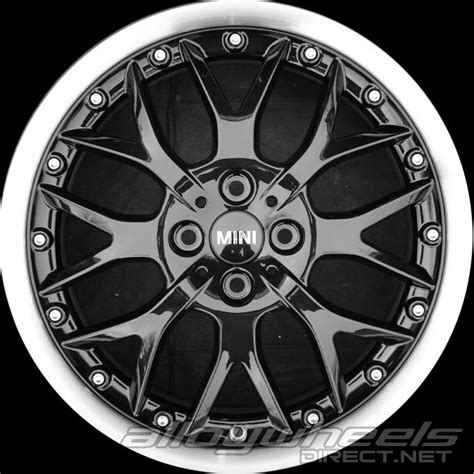 17 Mini R90 Cross Spoke 2pc Wheels In Polished Black Alloy Wheels Direct 1251003