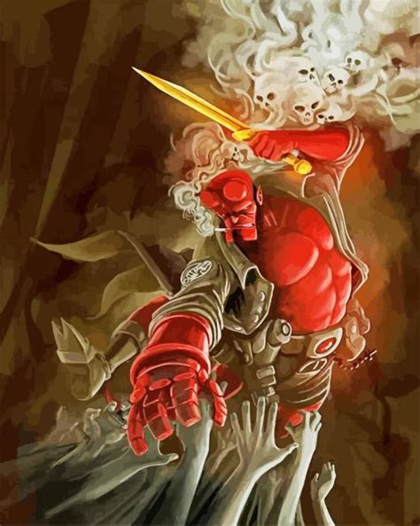 Aesthetic Hellboy 5d Diamond Painting