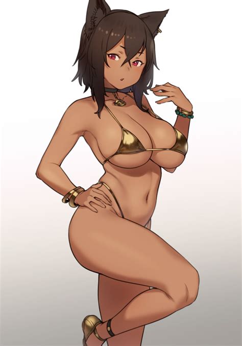 Houtengeki Bastet Houtengeki Original 1girl Animal Ears Armpits