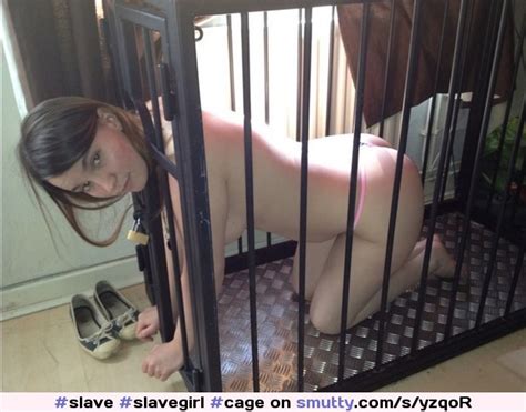 Slave Slavegirl Cage Caged Submissive Submissivegirl Subbie Subby Kneeling Allfours