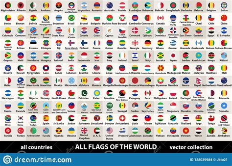 Vector Collection Of All Flags Of The World In Circular Design
