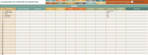 Plantillas De Calendario De Marketing Para Excel Gratis Smartsheet