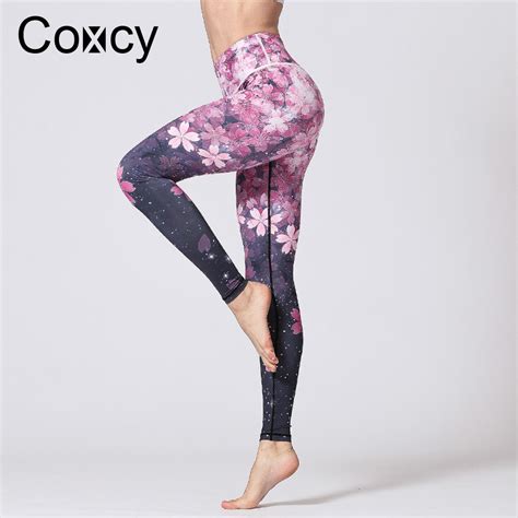 Witkey Fitness Sport Leggings High Waist Print Yoga Pants Women Workout Gym Compression Running