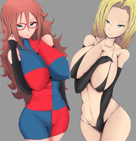 Rule 34 2girls Android 18 Android 21 Android 21 Human Bikini Blonde