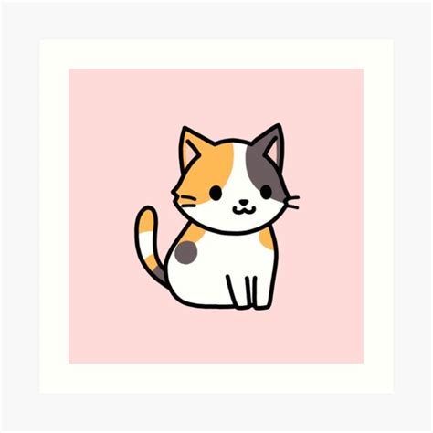 Calico Cat Art Print For Sale By Littlemandyart Redbubble