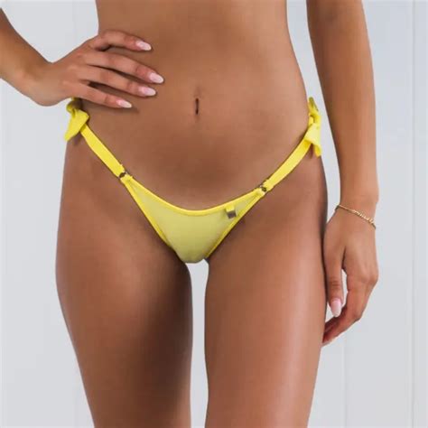 Wicked Weasel Sexy Sheer Vision Lemon Thong Bikini Bottom Swimsuit