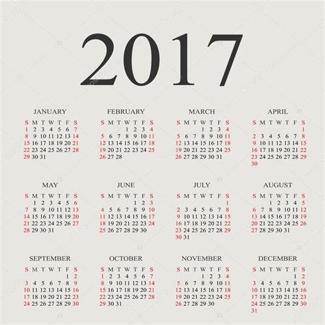 Calendar For 2017 On Grey Background Vector Circle Calendar 201 Stock
