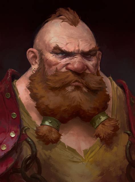Artstation Ivan Bogdan Tomchuk Fantasy Dwarf Character Portraits