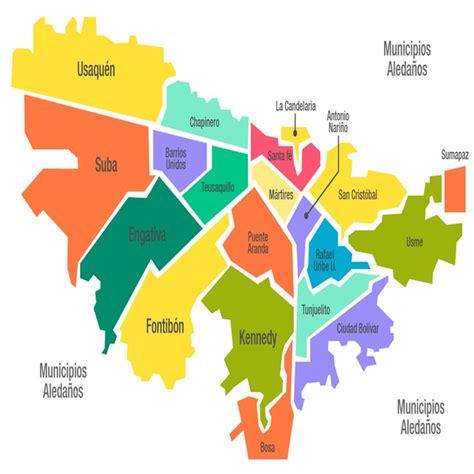 El Mapa Politico De Bogota Kulturaupice