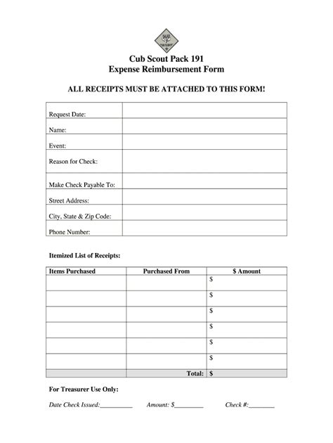 Reimbursement Form Fill Online Printable Fillable Blank Pdffiller