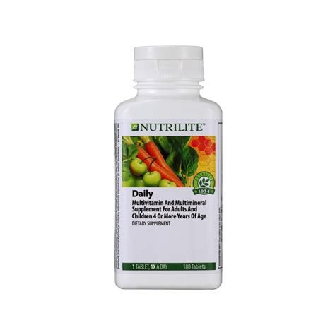 6 mg 8 vitamin b6 2/9 b12 mgc 10 niacin 20 11 felic. Amway NUTRILITE Daily Multivitamin & Multimineral (180 tab ...