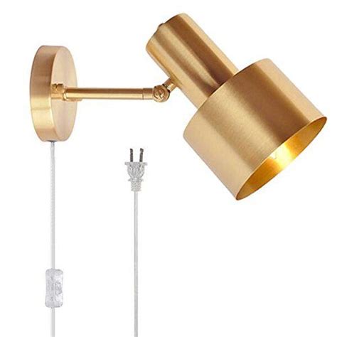 Enjoy free shipping on most stuff, even big stuff. Kiven Brass Plug-in Wall Sconce Light,Mid Century Light/L ...