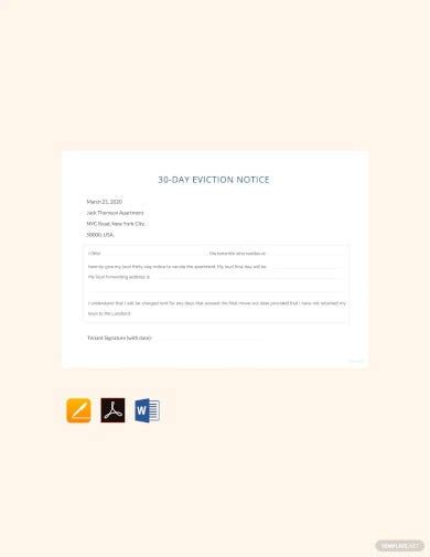Printable Eviction Notice Forms Pdf Google Docs Ms Word Apple